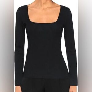 Vince cotton/modal square neck top XS